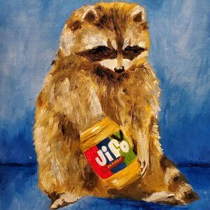 Hot Trash 'Snackin' Boy' Raccoon Print